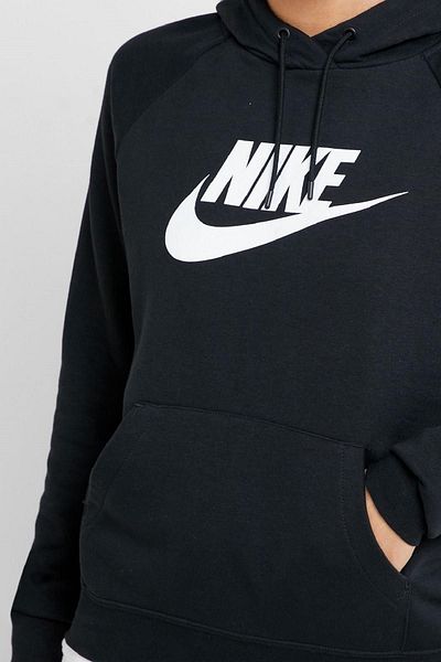 Nike Îmbrăcăminte sportivă Essential Fleece Hoodie Hanorac negru cu glugă