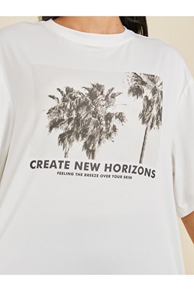 Take Two By Styli Oversized Front Graphic Print Longline T-Shirt