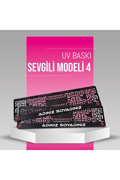 plakalıkhane Sevgili Plakalık MODEL 4 , 2 Adet Premium Uv Baskılı Kişiye Özel...