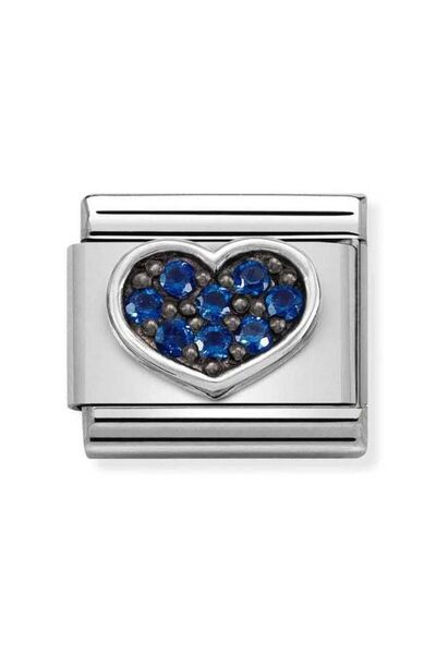 NOMİNATİON Composable Cl Symbols Ox Steel, Cz And Silver 925 (08_blue Heart)