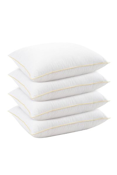In House 4 Pieces Microfiber Prime Hotel Pillow with Golden Line - 90x50 cm