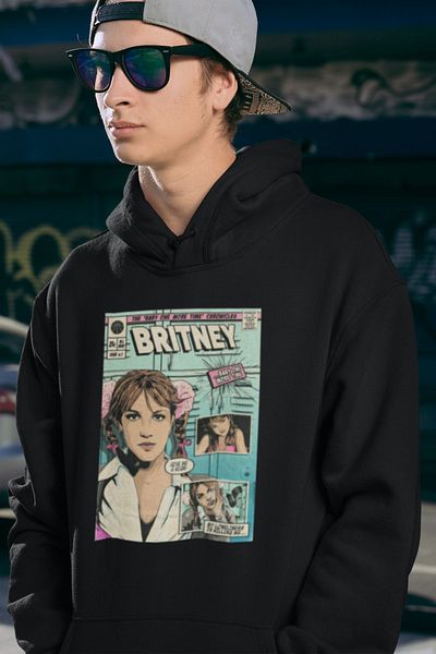 SEVBANO Britney Spears Singer Magazine Cover Themed Unisex Oversize Hoodie