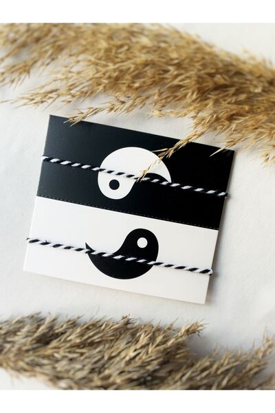 Atölye Merdiven Unisex 2li Ying Yang Çift bilekliği YIRT PAYLAŞ arkadaş, eş, bff bilekliği