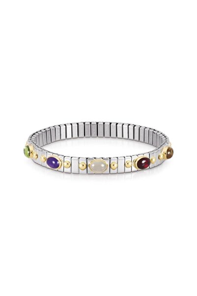NOMİNATİON Extensıon Bracelet (s) In Stainless Steel With 18k Gold And 10 Sto...