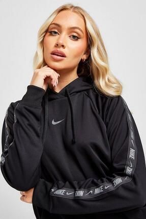 Nike Dri Fit Pull Over Hoodie Black With Logo Tape Sleeves Kad n Kapu onlu Sweatshirt Siyah Fiyat Yorumlar Trendyol