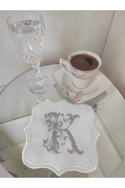 LİNDA MİA Χαρτοπετσέτα Letter Cocktail Ασημί "k" Letter Single