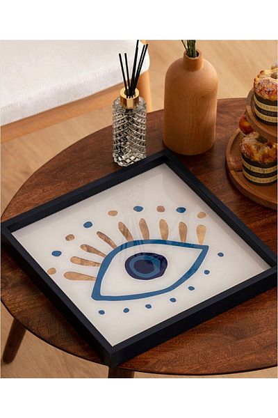 LCW HOME 33x33cm Decorative Tray - Eye Printed