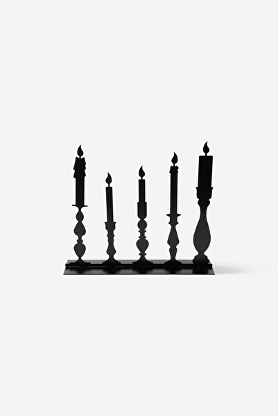 Rarart Concept Metal Şamdan Figürlü Masaüstü Dekor - Şık Tasarım - Candle