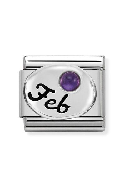 NOMİNATİON Composable Classic Dekoratif Link - Ay Taşları - Şubat Ametist -  ...