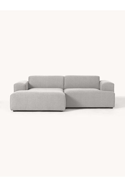 S Home Design Concept Molly Mini 2 Modül Kanepe Köşe Koltuk, Sol Köşe, Keten Açık Gri 210x145 cm