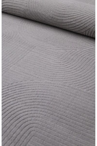 melian Merinos JOY Kaymaz Tabanlı Kesme Kabartmalı Salon Koridor Mutfak Hali Gri