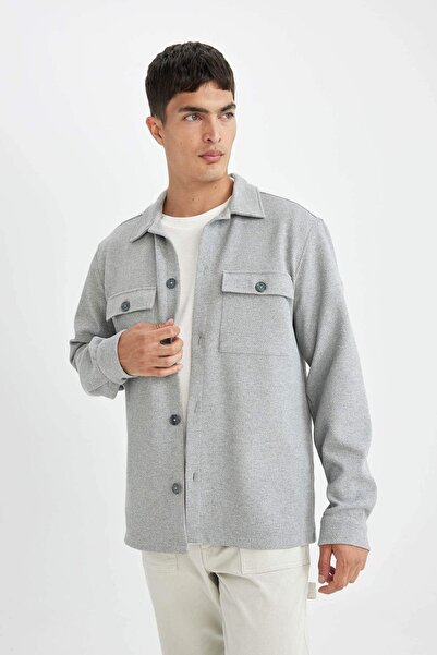 DeFacto Πουκάμισο Polo Neck Regular Fit Twill - DFC