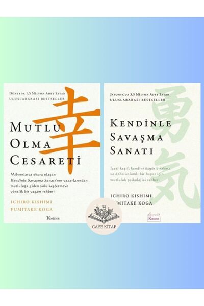 Koridor Yayıncılık Mutlu Olma Cesareti ve Kendinle Savaşma Sanatı ( 2 Kitap S...