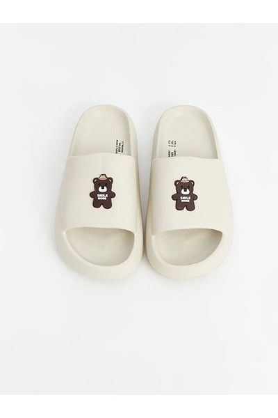LC Waikiki Γυναικείες παντόφλες με στάμπα LCW STEPS Teddy Bear