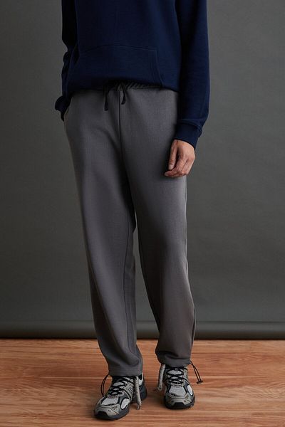 GRIMELANGE Graue Herren-Jogginghose – weich, bequem, elastisch und flauschig