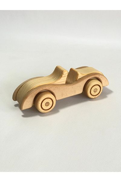 OZZANİ WOOD Wooden Toy Car Solid Mentessori Baby Kids Toy