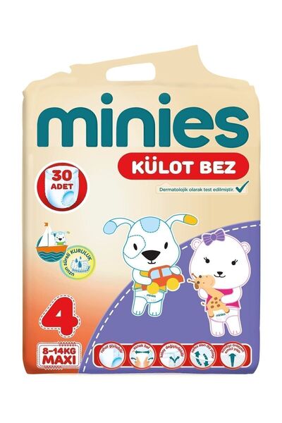 Minies Külot Bez 4 Beden 30 Adet  8-14 Kg Maxi