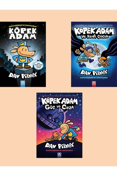 Altın Kitaplar KÖPEK ADAM 1 +KÖPEK ADAM VE KEDİ ÇOCUK+KÖPEK ADAM GÜÇ VE CEZA ...