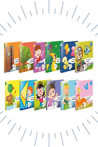Bonkido "ilk Kitaplığım" Bebek Kitapları 12'lı Set (türkçe - Ingilizce Kelime...