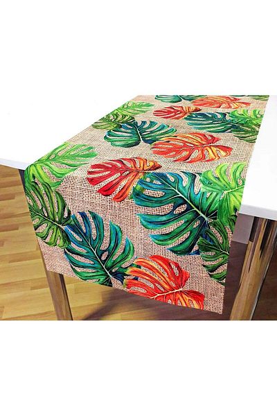 Dekorinyo Sack Look Orange Camel Sole Patterned Runner