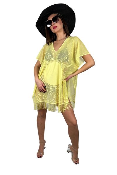 Sinhan Pareo Comfortable and Stylish Beach Dress Sun Pattern - Yellow