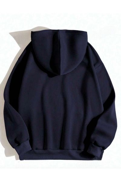 BYMEER Тъмносин суитшърт с качулка Oversize