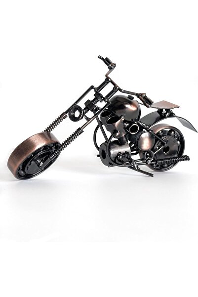 EXENET El Yapımı Dekoratif Metal Motorsiklet Vintage Koleksiyon Motor Masaüst...