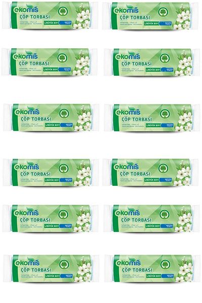 Ekomis L Large Size 7 Pieces Garbage Bags x 12 Pieces
