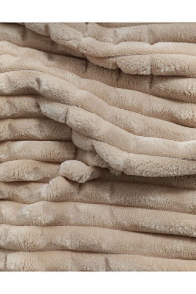 Alya Home Merinos Modern Line 3 Piece Blanket Set Beige