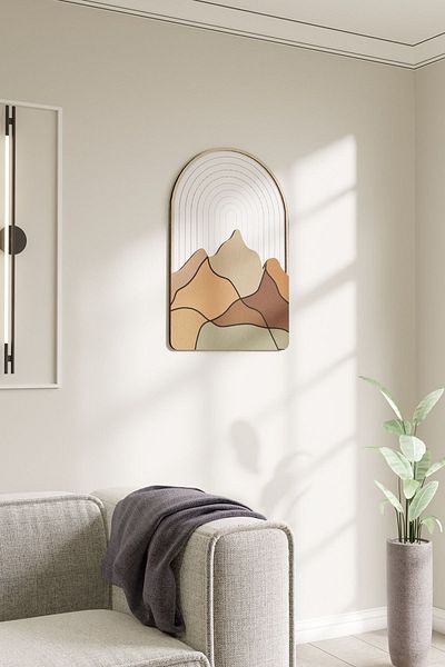 acargrafik Masă modernă din lemn cu design decorativ de munte