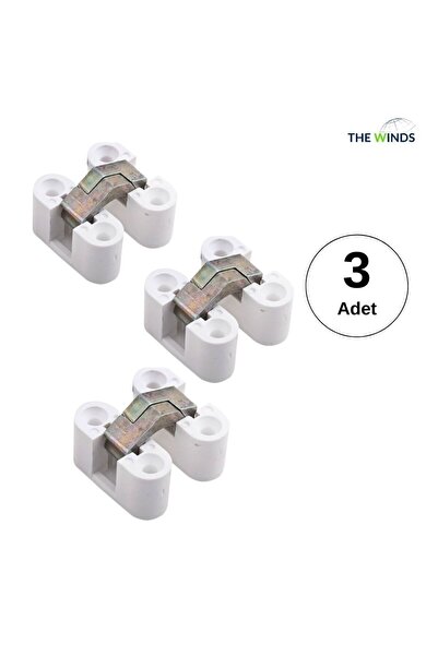 THE WINDS Gizli, Akıllı Kırma Masa Sehpa Menteşesi 3 ADET BEYAZ, Oval Kırma Katlanır Masa Menteşesi