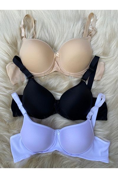 OSMODA Women's Underwire Padded 3-Piece Bra Set