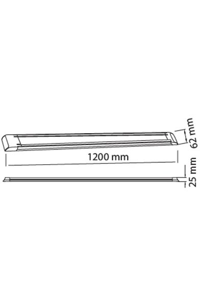 Horoz Gama 40W 7000K White Led Tape - Luminaire Case 120cm 20 Pieces