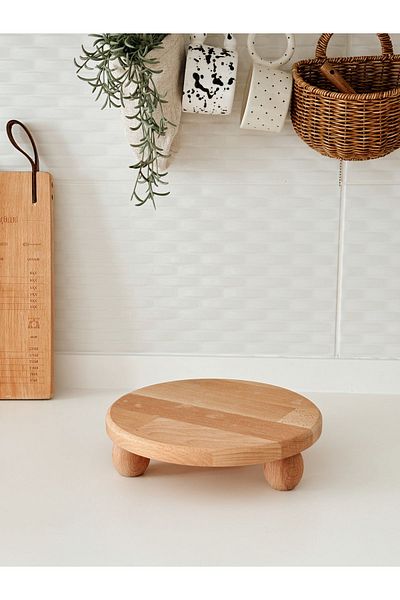 Minika Home Wooden Riser Round Model Ball Standing Organizer