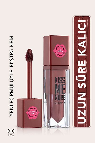 Flormar Long Lasting Matte Lipstick - Kiss Me More-010 Choco- 8682536040815