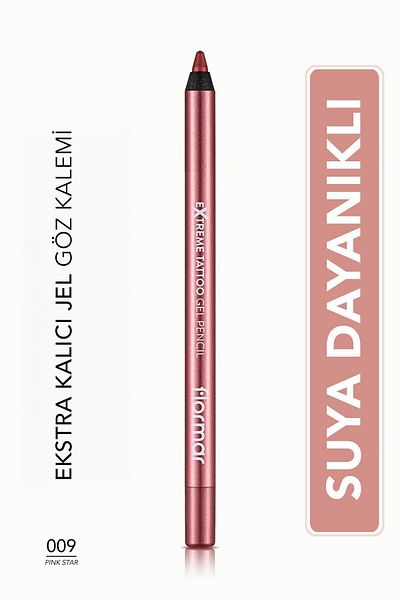 Flormar Sparkling Permanent Eye Pencil (PINK) - Extreme Tattoo Gel Pencil - 009 Pink Star -8682536041164