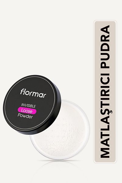 Flormar Matte Finish Powder Fixing Transparent Powder - Invisible Loose Powder - 001 -8690604271467