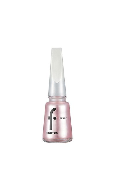 Flormar Shiny Pearlescent Nail Polish - Pink Pearly Nail Enamel - Pl202 Satiny Pink - 8682536035439