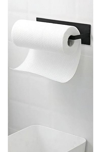 DijiDec Metal Matte Black Paper Roll Towel Holder