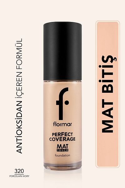 Flormar Foundation Containing Vitamin E with Matte Liner-Mat Touch Foundation-321 Natural Pastelle-8682536057769