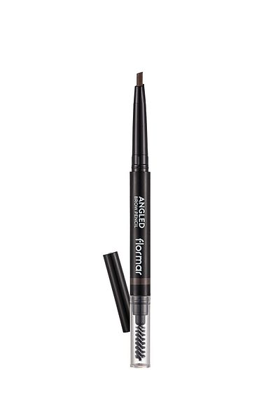 Flormar Angled Eyebrow Pencil and Eyebrow Brush (beige) - Angled Brow Pencil - 001 Beige -8690604572038