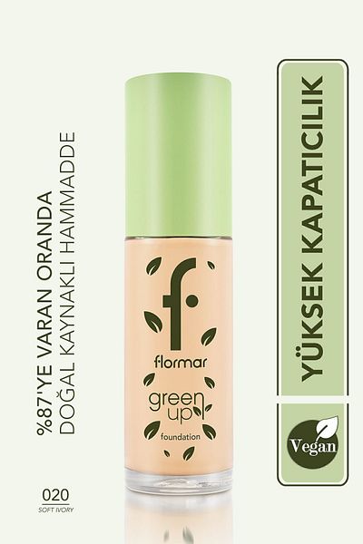 Flormar Green up Creamy Textured & Matte Finished Vegan Foundation