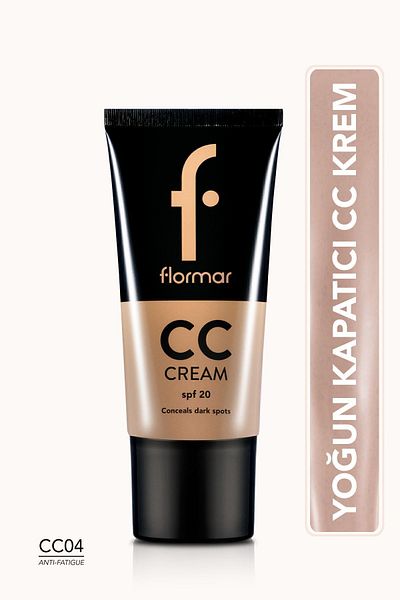 Flormar Intense Concealer CC Cream (Skin Color) for Pronounced Traces - CC Cream -CC04 Antifatigue-8690604534739