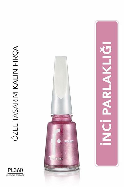 Flormar Sedefli Parlak Oje (MOR) - Pearly Nail Enamel - Pl360 Fuchsia Flower - 8682536035460