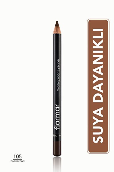Flormar Suya Dayanıklı Mat Göz Kalemi (KAHVE) - Waterproof Eyeliner - 105 Warm Brown - 8690604109050