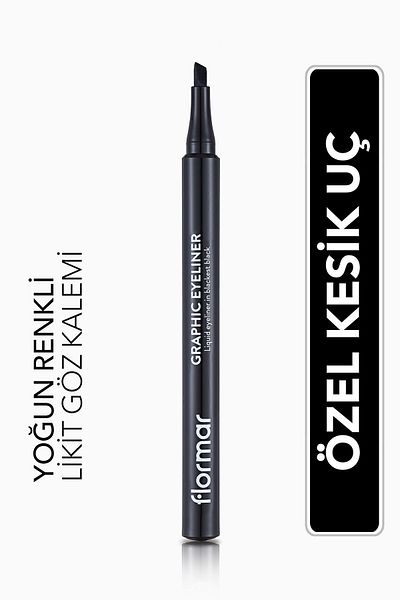 Flormar Cut Point Graphic Eye Liner (black) - Graphic Eyeliner - 001 Black -8690604478507