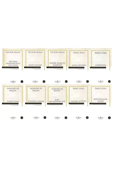 TÜRKİYE İŞ BANKASI KÜLTÜR YAYINLARI Bir Idam Mahkumunun Son Günü-notre Dame'ın Kamburu ''fransız Edebiyatı Seti 10 Kitap''