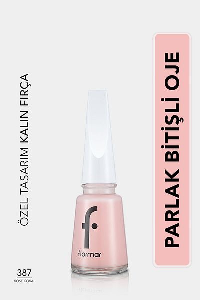 Flormar Classic Glossy Finish Highly Pigmented Nail Polish-Nail Enamel- 397 Rose Coral New- 8682536035972