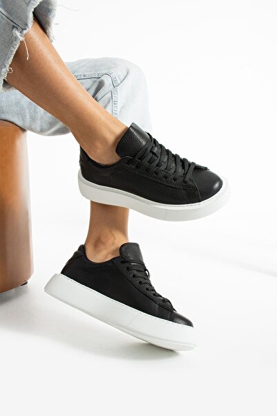 FOLLİNİ Μαύρο Γυναικείο Sneaker από Γνήσιο Δέρμα