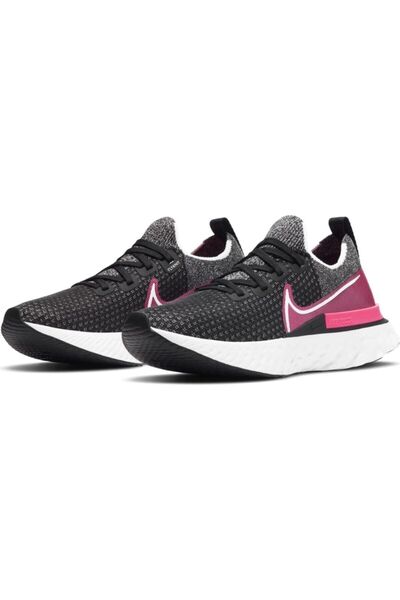 Nike Kadın Siyah React Infinity Run Flyknit Spor Ayakkabı  Cd4372-009